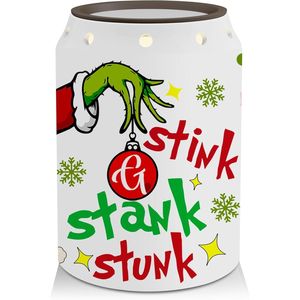 Chauffe-cire de Noël en céramique verte pour la maison, décorations de Noël pour le salon, la cuisine, Noël Ba - Product Image 2