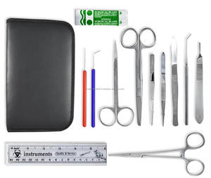 Kit de dissection pour étudiants en médecine vétérinaire, instruments chirurgicaux manuels en acier inoxydable de haute qualité, ensemble éducatif d'anatomie et de biologie - Product Image 1