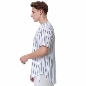 เสื้อเบสบอลทรงหลวมสำหรับฝึกซ้อมและสวมใส่ประจำวันสำหรับผู้ชาย คอลเลคชั่นชุดกีฬา คอวี ระบายอากาศได้ดี ผลิตจากโพลีเอสเตอร์ ทรงปกติ - Product Image 3