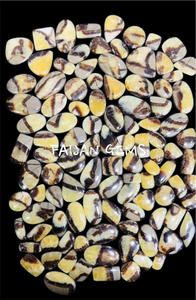 Cabochon de pierres précieuses en vrac Septarian noir jaune naturel poli en forme de mélange certifié fabrication de bijoux toutes tailles - Product Image 2