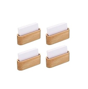 Best Design Light Wood Round Card Holder Home Storage Wood Card School Table Decorative Office Home Hotel <b>Desk</b> Top - Product Image 1