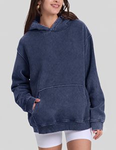 Sweat à capuche unisexe de luxe, effet vieilli, délavé, vintage, déchiré, style grunge streetwear, pull personnalisé en polaire d'hiver 100% coton - Product Image 2