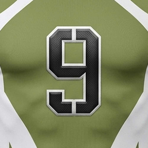 เสื้อฟุตบอลซับลิเมชั่นสำหรับผู้ชาย สีเขียว ขาว ดำ เบอร์ 9 ทรงพอดีตัว แขนสั้น ระบายเหงื่อได้ดี ผ้าตาข่าย เหมาะสำหรับฤดูร้อน ชุดกีฬาสำหรับผู้ใหญ่ - Product Image 6