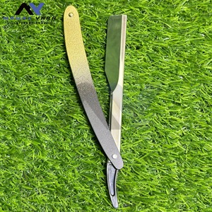 Navaja de Afeitar Plegable Personalizada de Acero Inoxidable Estilo Clásico con Bloqueo Deslizante, Herramienta de Afeitado Profesional con Logotipo OEM, Shavette de Filo Recto - Product Image 4