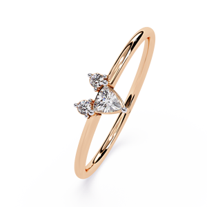 Bague de fiançailles certifiée en diamant de laboratoire taille trillion pour femme, or 10 carats, solitaire triangulaire, tendance, pour usage quotidien - Product Image 1