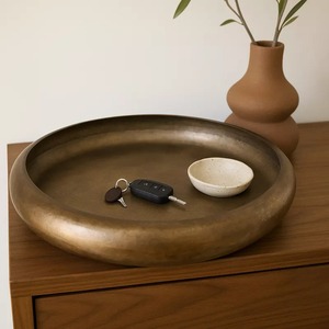 Vase de table en bronze fait main, design rustique, 25 pouces, bol décoratif, un favori mondial - Product Image 2