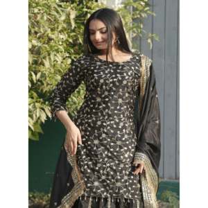 Traje Lehenga bordado de diseñador con ropa regional tradicional de Dupatta elegante - Product Image 3