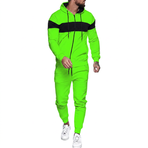 Chándal con Capucha Ecológico para Hombre con Franja Negra, Cremallera Completa en las Mangas, Traje Deportivo Informal para Adultos, Ropa de Invierno - Product Image 4