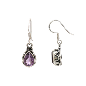 High Design Gypsy Bohemian 925 Sterling Silver Natural Blue Topaz Two Stone Drops Dual Energy Spiritual Healing Peace - Product Image 2