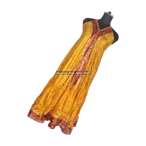 Nuevo Vestido de Seda Sari Vintage Indio para Mujer, Venta al por Mayor en Línea, Vestido de Noche Elegante sin Mangas para Damas - Product Image 4
