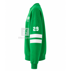 Custom Iota Phi Lambda Sorority Breathable Varsity <b>Sweatshirt</b> with Embroidered Logo on Front green <b>White</b> full Sleeve for Female - Product Image 4