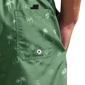 Shorts de bain imprimés respirants pour hommes, séchage rapide, taille élastique avec cordon de serrage, légers, été, XL/3XL, poches latérales - Product Image 6