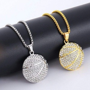 Joyería Hip-Hop, Oro y Diamantes al por Mayor, Collar con Colgante de Baloncesto, Collar Deportivo Personalizado para Hombre - Product Image 3