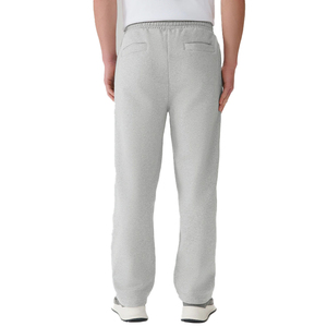 Pantalon de jogging en molleton de coton haut de gamme pour homme, coupe droite, gris, avec logo personnalisé, pour le sport et le style urbain - Product Image 2