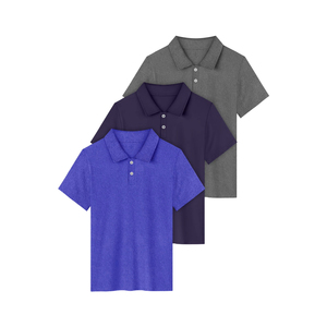 Chemises polo en polyester tricoté pour hommes, manches courtes, vêtements décontractés pour le travail, tissu durable et confortable, design personnalisé, vente en gros de polos - Product Image 4