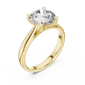 Bague classique en diamant de laboratoire rond de 2 carats, monture à quatre griffes en V avec bande étroite, solitaire en or personnalisé pour la vente en gros - Product Image 5