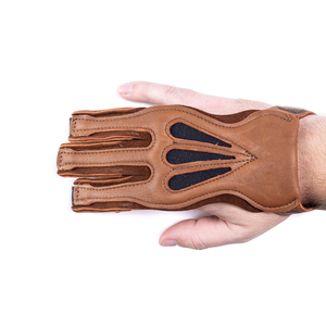 ถุงมือยิงปืนหนังแท้แบบสามนิ้ว พร้อมตาข่ายเสริม สายรัดข้อมือแบบตีนตุ๊กแก สำหรับฝึกซ้อมยิงเป้า กีฬากลางแจ้ง ป้องกันนิ้วมือ - Product Image 2