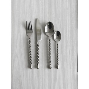 Great quality Silver Silverware Set Kitchen Supplies Accessories Metal Classical Spoon <b>Fork</b> Knife Set Stainless Steel Cutlery - Product Image 1