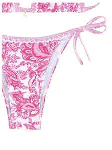 Conjunto de Bikini con Estampado por Sublimación, Diseño Transpirable, Traje de Baño para Mujer, Detalles Transparentes Elegantes, Traje de Baño de Dos Piezas - Product Image 3