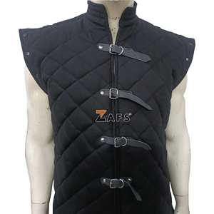 Gambesón Medieval, Chaqueta sin Mangas Acolchada y Gruesa, Armadura Larga y Duradera, Cómoda para el Invierno, Adecuada para Disfraces de Caballero y Reenactaciones - Product Image 6