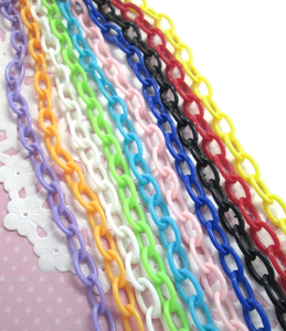 Cadena de eslabones de resina epoxi para manualidades, 10 piezas de diferentes colores, cadena de eslabones de resina para colgar en la pared, artículo decorativo - Product Image 1