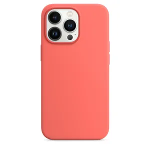 Pink Pomelo best selling liquid Silicone Magnetic phone cases Magnetic Pop-Up Animation mobile phone cover For iPhone 13 13 pro