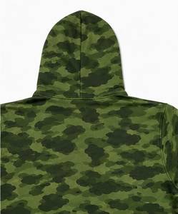 เสื้อฮู้ดซิปผู้ชายลายพรางสีเขียว พิมพ์ลายหน้าตัวตลก ทรงปกติ สตรีทแวร์ ผ้าถัก 100% ผ้าฝ้ายฟลีซ ระบายอากาศได้ดี - Product Image 5