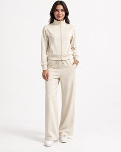 Conjunto Deportivo de 2 Piezas para Mujer, con Capucha, Transpirable, de Secado Rápido, Informal, Estampado, con Cintura Elástica, Pantalones Anchos - Product Image 2