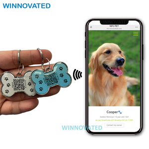 ID Imprimé QR <span class=keywords><strong>Code</strong></span> PVC Époxy Pet Portable NFC Dog Tag - Product Image 2