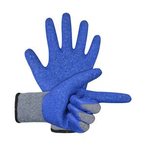 Gants de travail en CVC à texture latex froissé, tricot sans couture, revêtement en caoutchouc naturel, anti-abrasion, fabriqués au Vietnam - Product Image 1