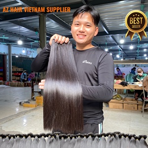 Tissage de cheveux alignés avec des cuticules vierges non transformées Extensions de cheveux raides en os noir vietnamien péruvien 20 pouces - Product Image 2