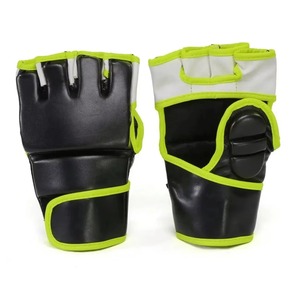 ถุงมือชกมวย MMA แบบครึ่งนิ้ว ยูนิเซ็กซ์ สำหรับกิจกรรมกลางแจ้ง  ร้อยเชือก  โลโก้สั่งทำได้  ยืดหยุ่น กันน้ำ หนัง PU  OEM - Product Image 1
