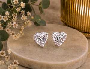 Wholesale 3CT Each Heart Cut Moissanite Romantic Stud <b>Earrings</b> 925 Sterling <b>Silver</b> Fine Engagement Promise Gift For Lovers - Product Image 1