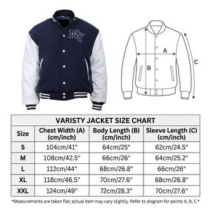 New Trendy Lettermen Bomber <b>Jacket</b> 100% Wool/Polyester/Cotton Canvas Casual Winter Front Logo Customizable Fabric <b>Fleece</b> <b>Lining</b> - Product Image 6