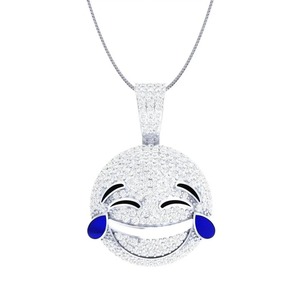 Pendentif élégant personnalisé en moissanite glacée 5-6 carats, sertissage pavé, certifié GRA, en argent sterling 925, bijoux pour homme - Product Image 3