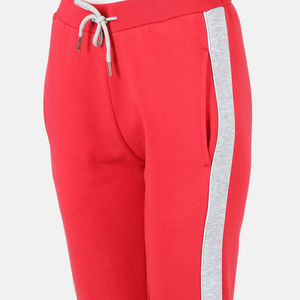 <b>Women's</b> Red Color Block Hooded Tracksuit Set Zip Up <b>Hoodie</b> And Long Pants - Product Image 4