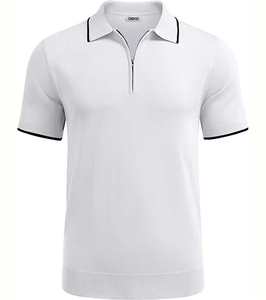 T-shirt de golf en jersey modal tricoté anti-plis à manches courtes, toucher doux, logo personnalisé, motif design premium, haute qualité - Product Image 4