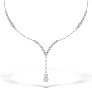 Collier élégant en diamant naturel taille ronde avec certification IGI, chaînes en or blanc/rose/jaune, bijoux de luxe pour femmes, Inde - Product Image 3