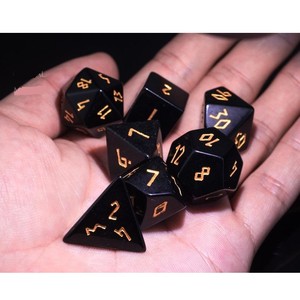 High quality stone <b>dice</b> black shungite Gemstone Engraved goldstone Custom <b>Dice</b> <b>Sets</b> Viking natural Crystal Stone <b>Dice</b> Wholesaler - Product Image 6