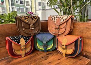 Nuevos bolsos de hombro de cuero de piel con estampado de animales de estilo occidental de alta calidad de moda genuina superventas bolsos laterales para mujeres - Product Image 3