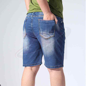 Manufacturer Men Premium Denim Shorts With Crystal Stone Decoration Private Label Clothing Production - Product Image 3