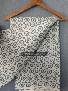 ผ้าฝ้ายพิมพ์ลายบล็อกอินเดีย ลายดาวเรขาคณิต สำหรับเสื้อผ้าและของตกแต่งบ้าน - Product Image 6