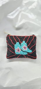 กระเป๋าใส่เหรียญปักลายลูกปัดรูปนกแก้ว งานแฮนด์เมดจากอินเดีย กระเป๋าใส่เหรียญลูกปัดหลากสี สำหรับผู้หญิงและเด็กผู้หญิง - Product Image 2