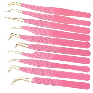 Pinzas de Precisión de Acero Inoxidable con Punta Suave para Aplicación de Extensiones de Pestañas - Product Image 2