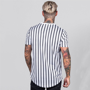 Camisetas de hombre hechas de algodón y poliéster, camisetas de hombre de corte ajustado, camisetas de hombre de manga corta para venta en línea. - Product Image 3