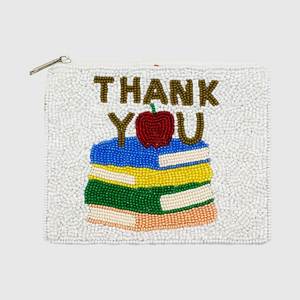 Pickleball Embroidery Glass <b>Seed</b> Beaded Customized Color Letterpress Printed Coin Purse Floral Design Mini Cosmetic Bag Gaming - Product Image 3
