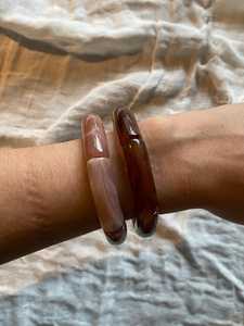 Luxury Resin Tube Bangle <b>Bracelet</b> Set Handmade Minimalist Fashion Jewelry Elegant Wrist Accessory - Product Image 4