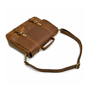 Maletín de Cuero Genuino Vintage para Hombre, Maletín de Cuero de Gran Capacidad para Portátil, Bolsa de Mensajero para Viajes de Negocios - Product Image 6