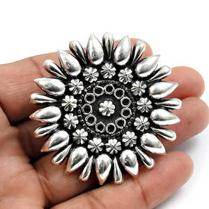 Sunflower Design Statement <b>Ring</b> With Adjustable Design Crafted From Pure 925 Solid Sterling Silver Handmade Bohemian Jewelry - Product Image 3
