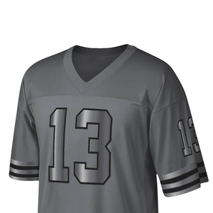 Maillot de football américain à manches courtes imprimé par sublimation personnalisé pour l'entraînement, respirant, séchage rapide, unisexe, faible MOQ - Product Image 6